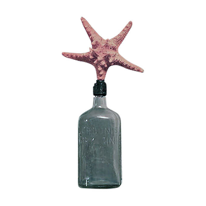 ima vintage : Props-V0208 飾り付きガラス瓶