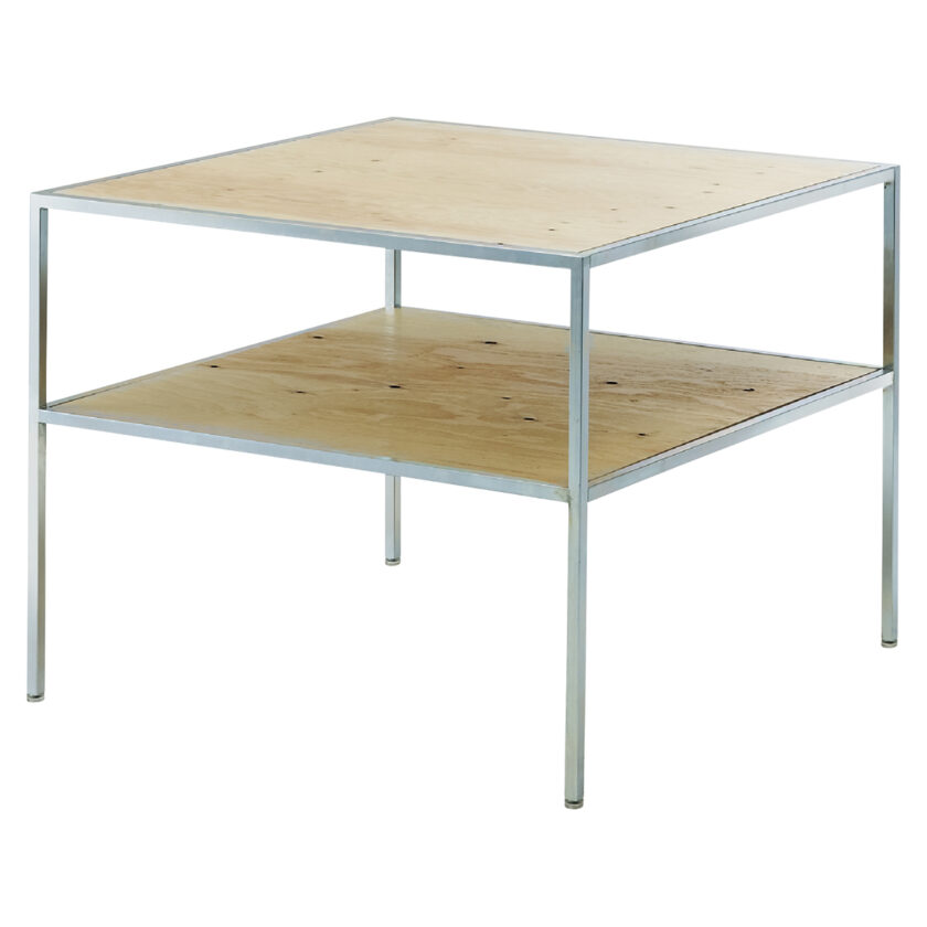 Kasha Table : 2-tier table, zinc plated