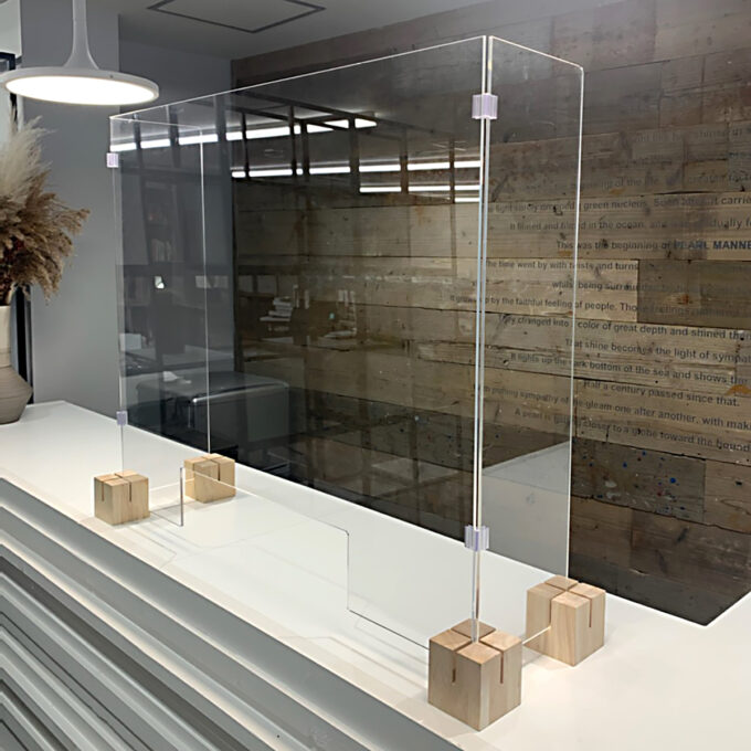 Splash Guard : ウッドベースパーテーション w680 SG-09